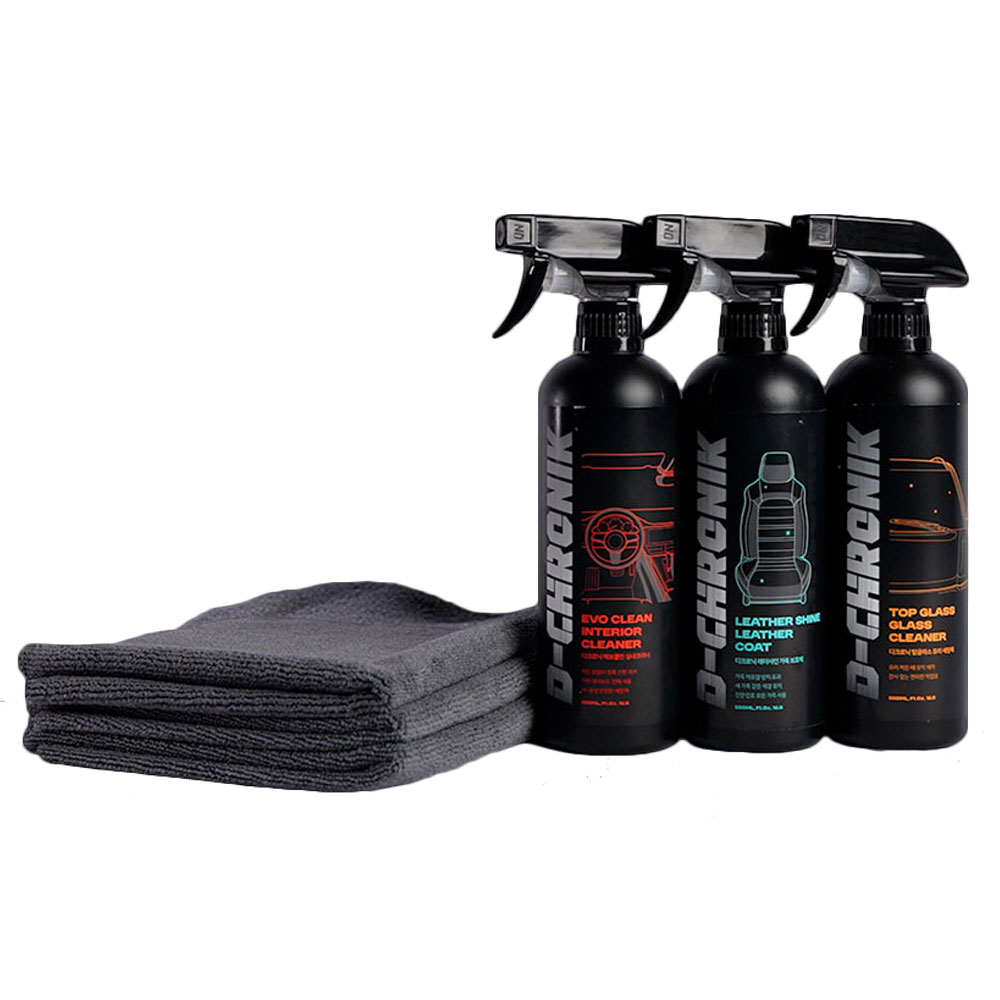 디크로닉 차량 실내 세차 세정제 가죽 시트 클리너 세트 3종, 1개 39,000원