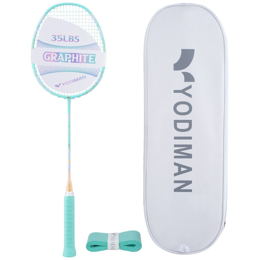 YODIMAN 배드민턴 라켓 풀 카본 5U 초경량 남녀 프로급, 1개, 에메랄드그린 108,000원