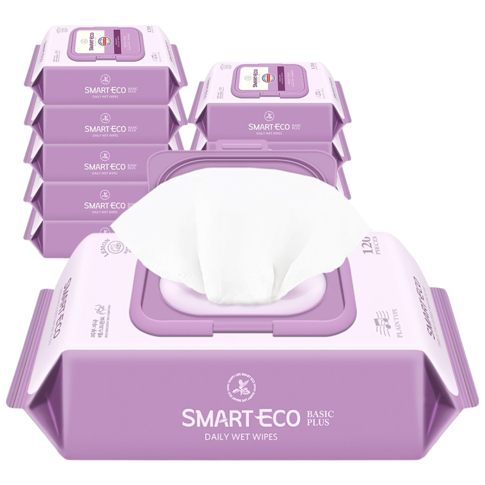 스마트에코 베이직플러스 캡형 120매X10팩 대용량 아기물티슈 19,900원