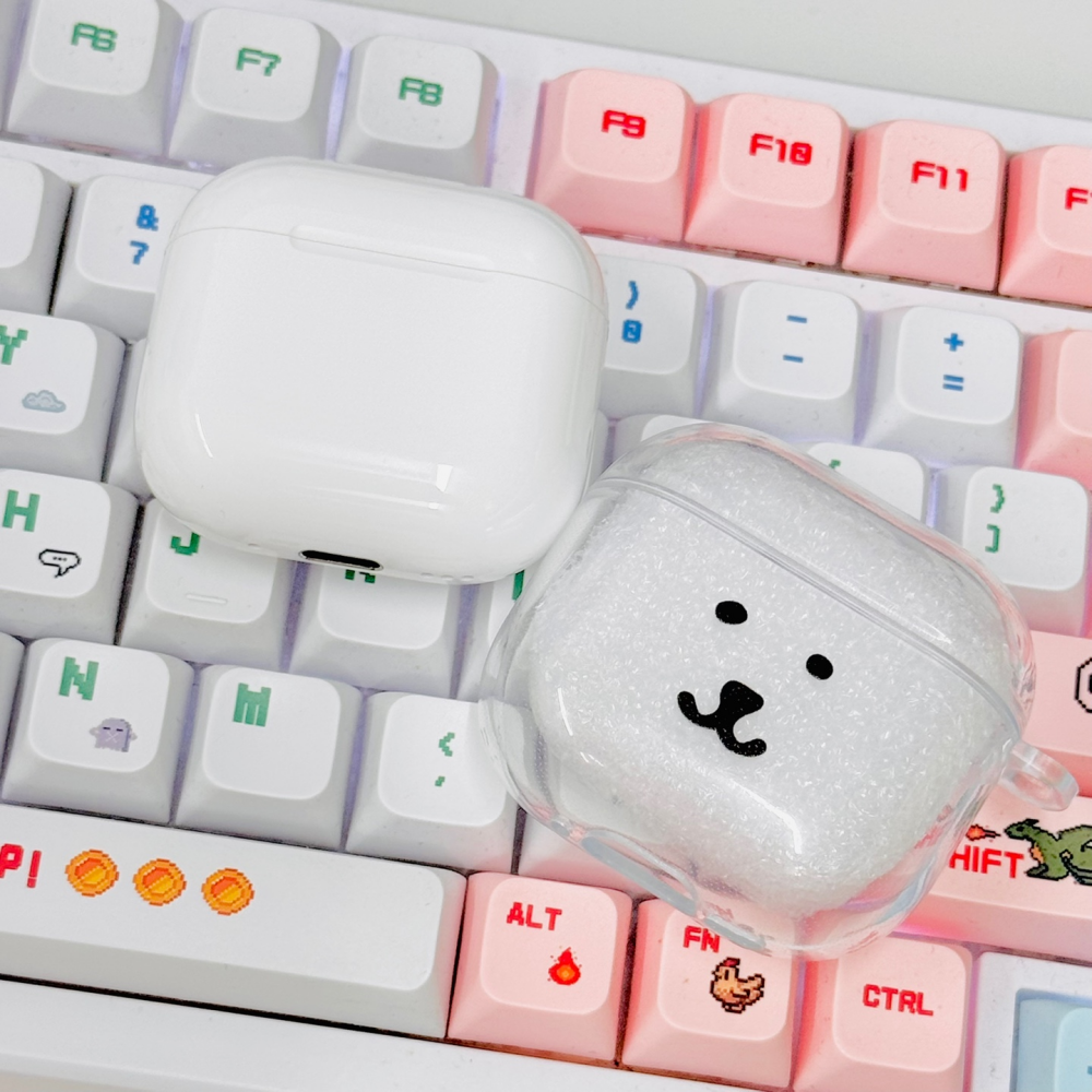 airpods 에어팟 귀여운 농담곰 얼굴 캐릭터 심플 투명 깔끔한 에어팟4세대 케이스, 1개 13,200원