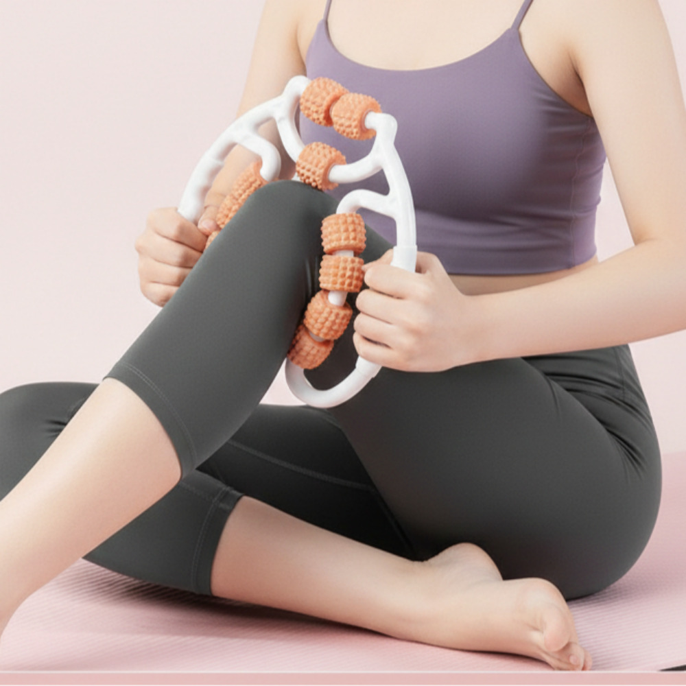 클리오브 다리 종아리 허벅지 마사지 롤러, 베이지+오렌지, 1개 6,600원