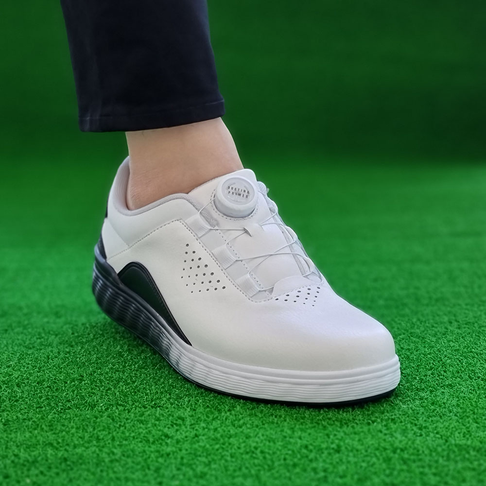남성 소가죽 다이얼 골프화 4cm 스파이크리스 화이트 블랙 쿠션 커플 골프운동화 미끄럼방지 신발 64,900원