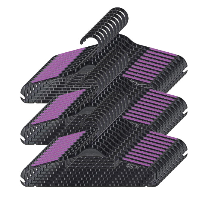 보네르하우스 심플 튼튼논슬립 옷걸이 (국내자체생산), 퍼플, 100개 17,970원