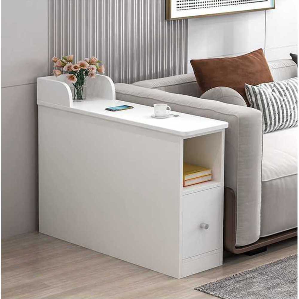 소파 옆 틈새 수납장 폭 좁은 선반 공간 슬라이딩 20x60x55 화이트 104,600원