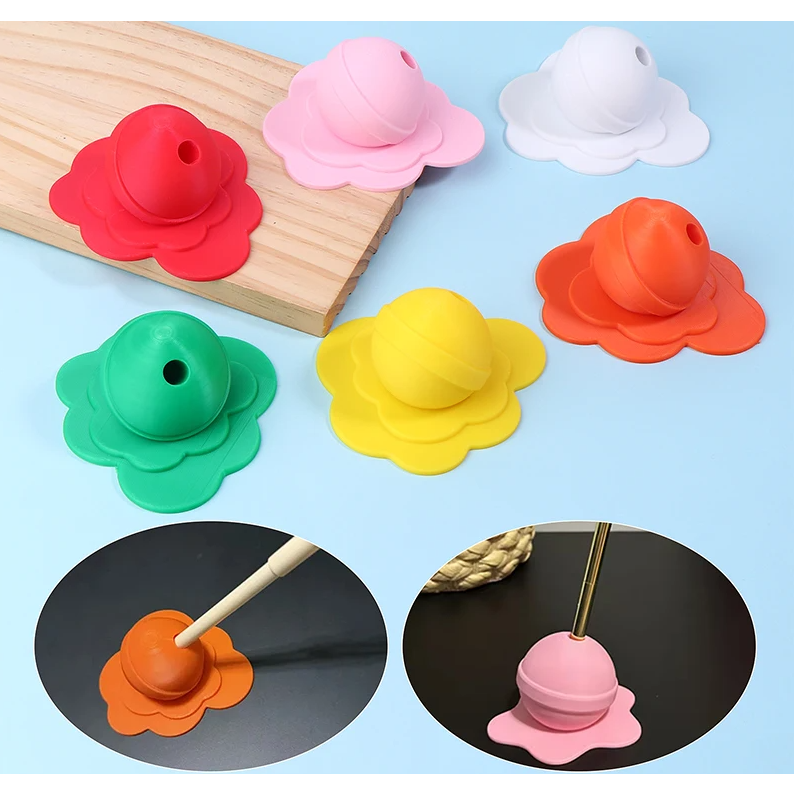 리빙쉘 추파춥스 볼펜꽂이 연필꽂이, 2개, 화이트+오렌지 6,800원