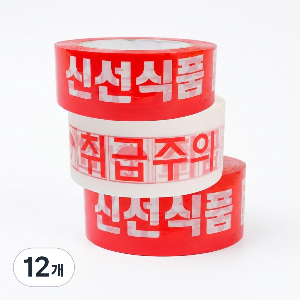 궁민 opp 박스 테이프 경포장 신선식품(하얀바탕) 포장용 40m, 12개 8,000원