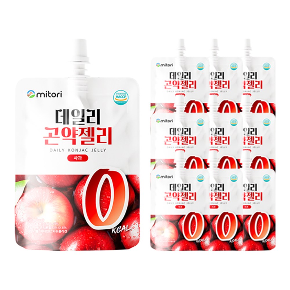 미토리 데일리 곤약젤리 0칼로리 사과맛, 10개, 150g 8,300원