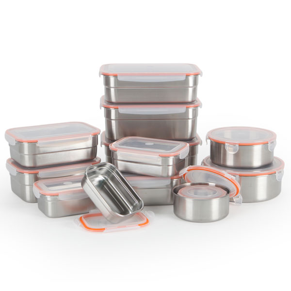 올품락 포스코 STS304 스텐밀폐용기 세트상품, 그레이, 직사각 9종세트 100,000원