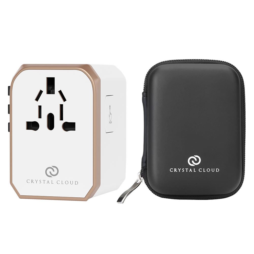 크리스탈클라우드 5포트 6A 전세계 여행용 해외 멀티 플러그 어댑터 돼지코 CC-307 로즈골드 39,800원