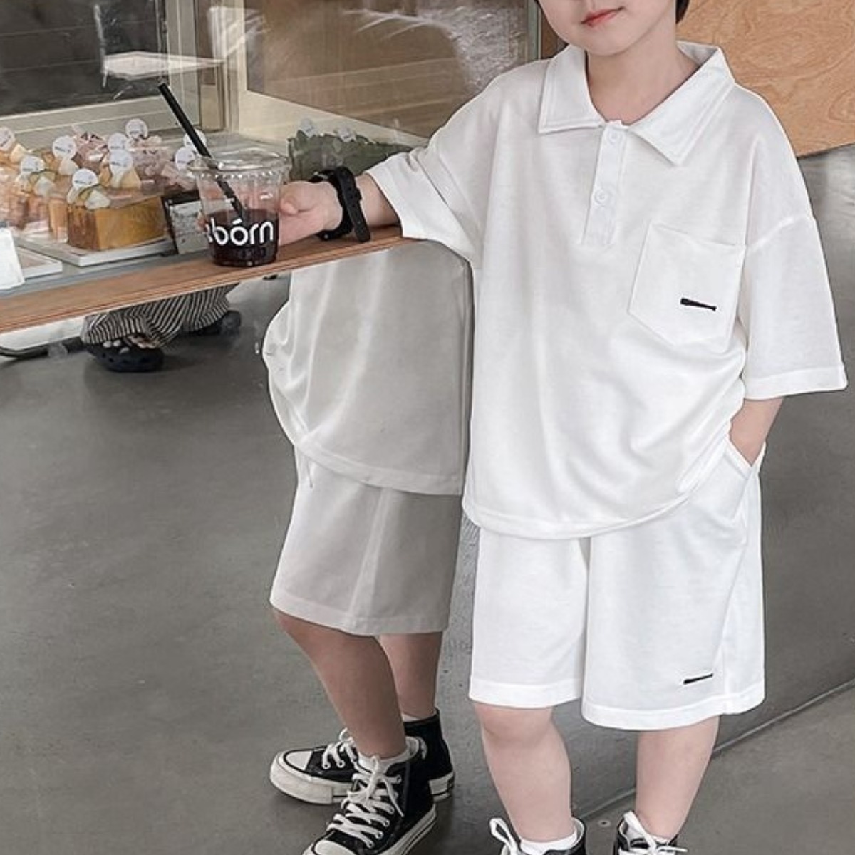 해피유통어린이 남아 캐주얼 반팔 세트 패션 심플 편안한 착용14세 이상 XG03 35,220원