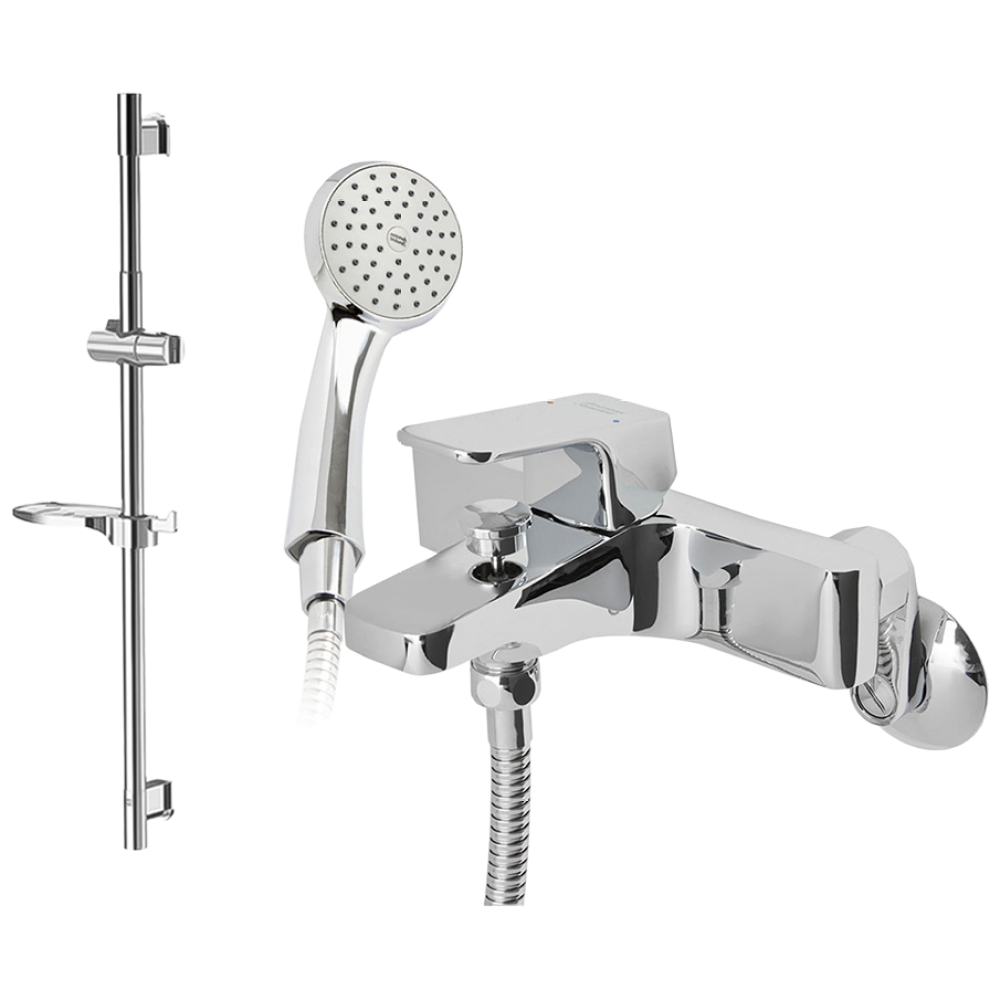아메리칸스탠다드 욕조수전 샤워기 수전 크롬 큐브 프로젝트 FB2811 + 가변형 슬라이드바 크롬 FH6135 세트 140,000원
