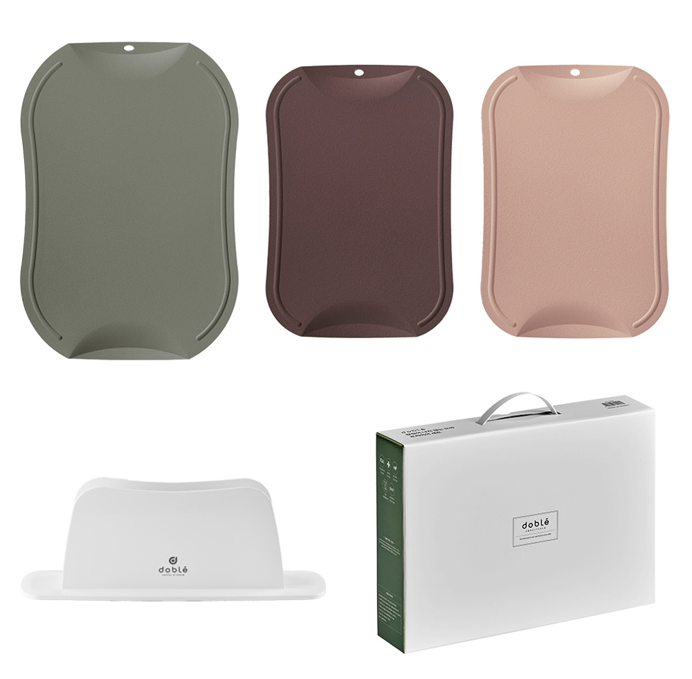 도블레 칼집 나지 않는 도마 살몬 소 + 버건디 소 + 카키 중 + ABS스탠드 세트, 1세트, 도마 소 + 소 + 중 + ABS스탠드 63,930원