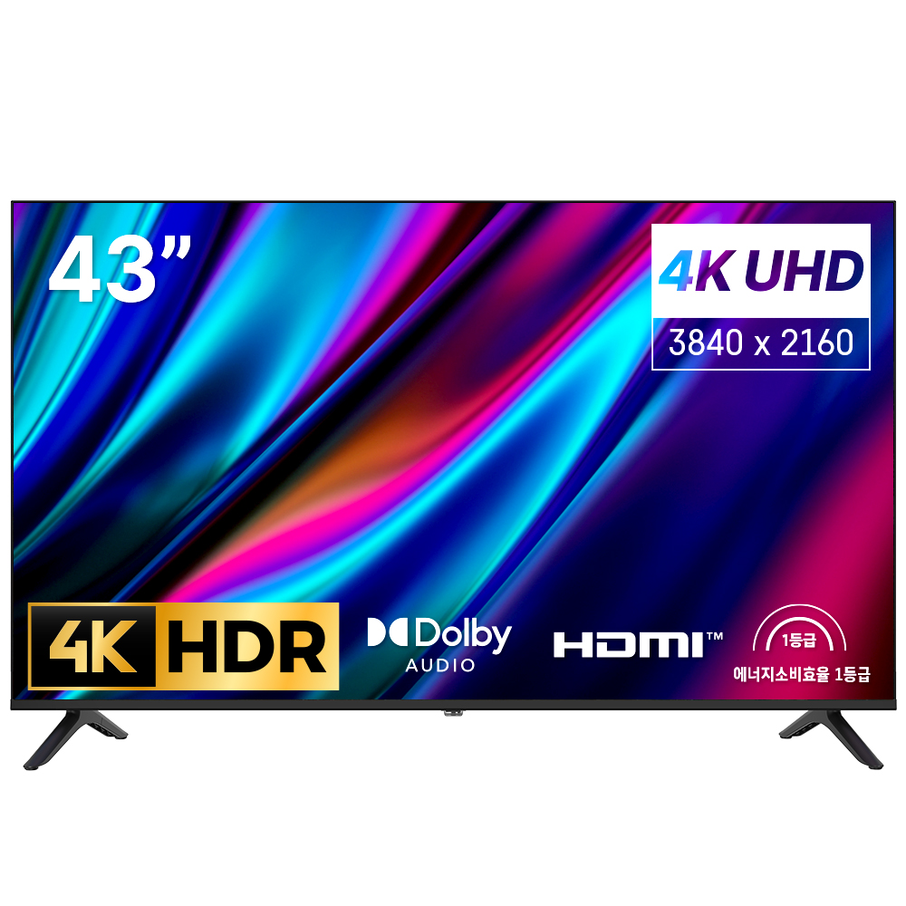 홈플래닛 프리미엄 베젤리스 고화질 43인치 4K UHD LED TV 219,990원