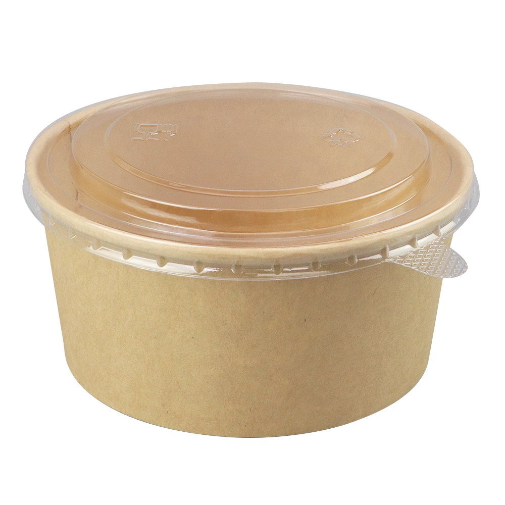 포담팩 KP 크라프트 원형종이용기 1000ml 뚜껑 용기 세트, 50개, 1개 25,270원