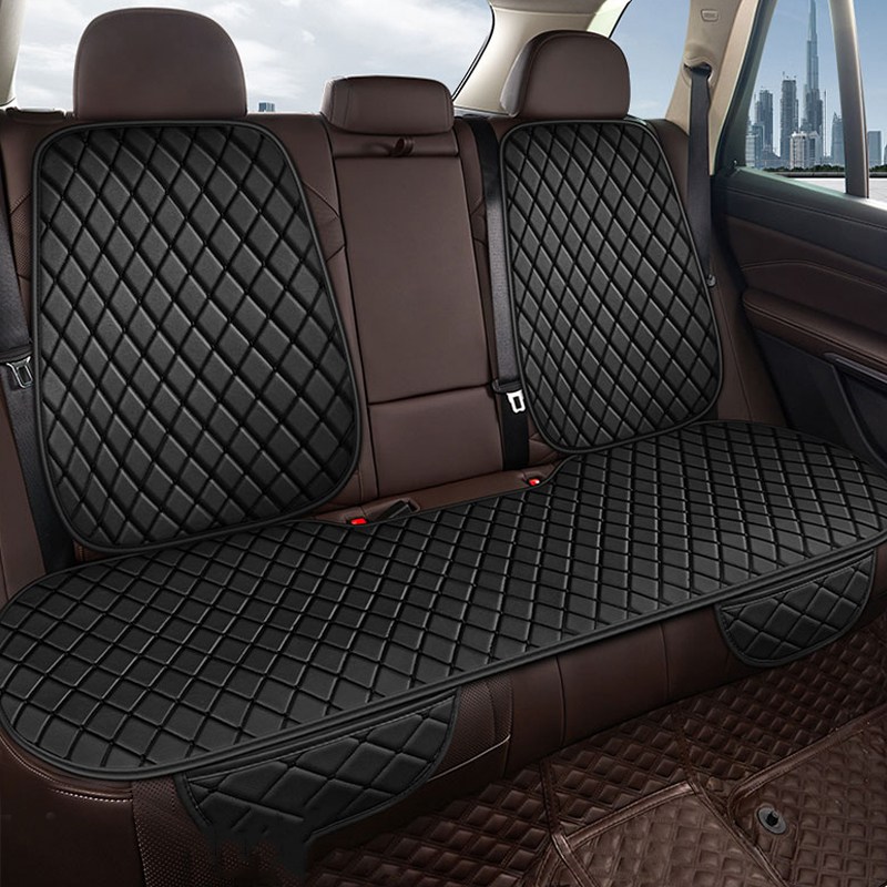 SEAMETAL 자동차 퀼팅 시트커버 세트 사계절용 가죽 통풍 방석 앞/뒤 좌석 타공 시트 방석 쿠션, 1개, 블랙 뒷좌석 35,450원