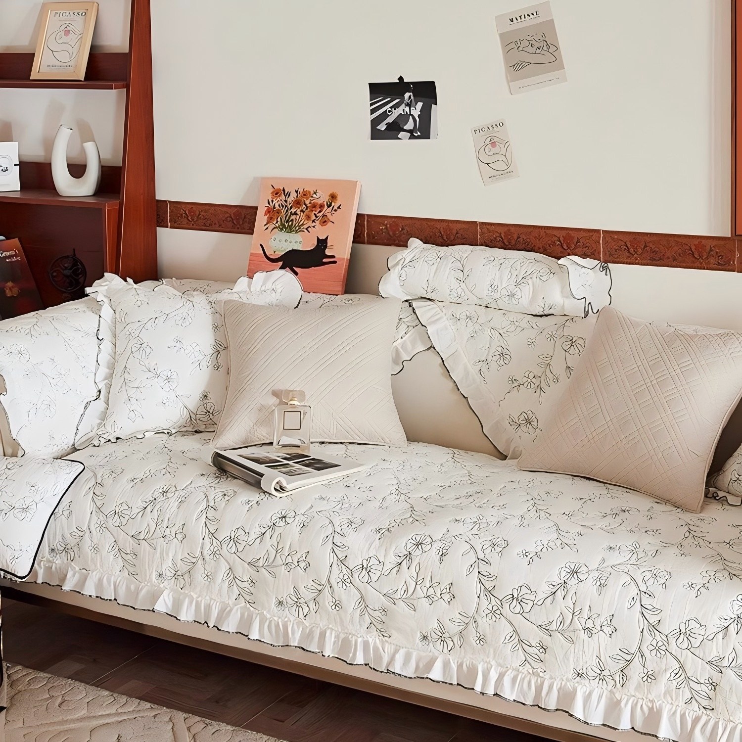 코차이 프로방스 고품질 코튼 소파패드 사계절 순면 소파커버 19,900원