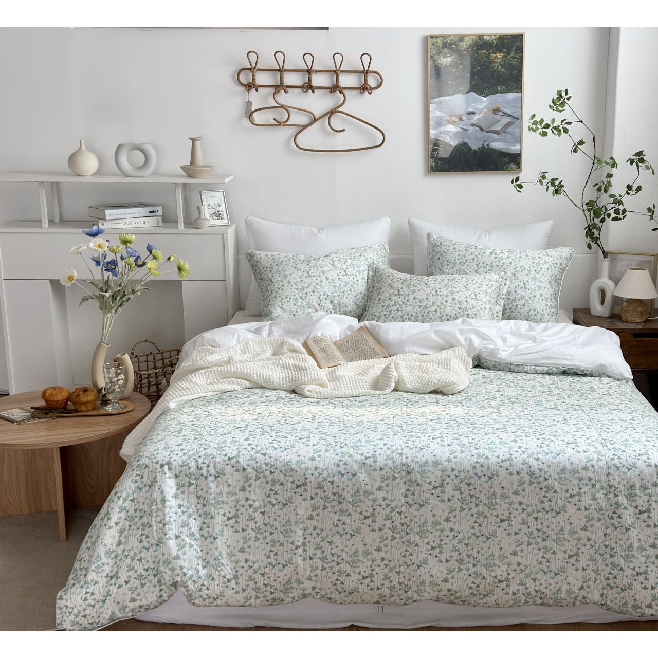 루디아홈베딩 에버블룸 40수 트윌특면 플라워 이불커버 세트, 에버블룸 이불/베개커버 189,800원