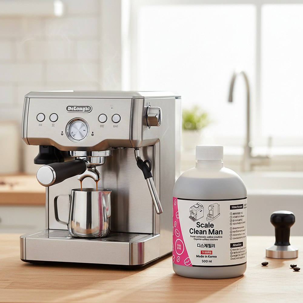 홈카페 커피머신 석회질 디스케일러 액체 500ml 드롱기 브레빌 필립스 네스프레소 일리 돌체구스토 7,000원