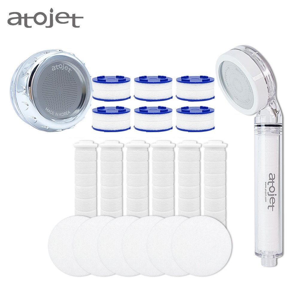 아토젯 [1년구성]녹물제거 욕실종합세트프리미엄 세면대 필터세트+아토젯 샤워기 필터세트 42,800원