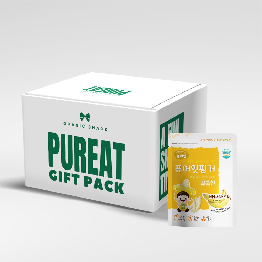 [선물세트] 퓨어잇 유기농 과일스틱 10봉세트 선물용 간식박스 27,600원