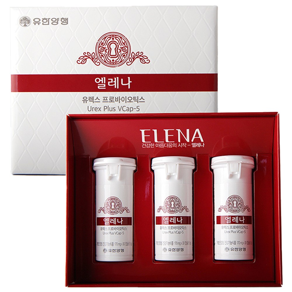 유한양행 유한 엘레나 여성 질 유산균 프로바이오틱스 90캡슐 (3개월분) 75,000원