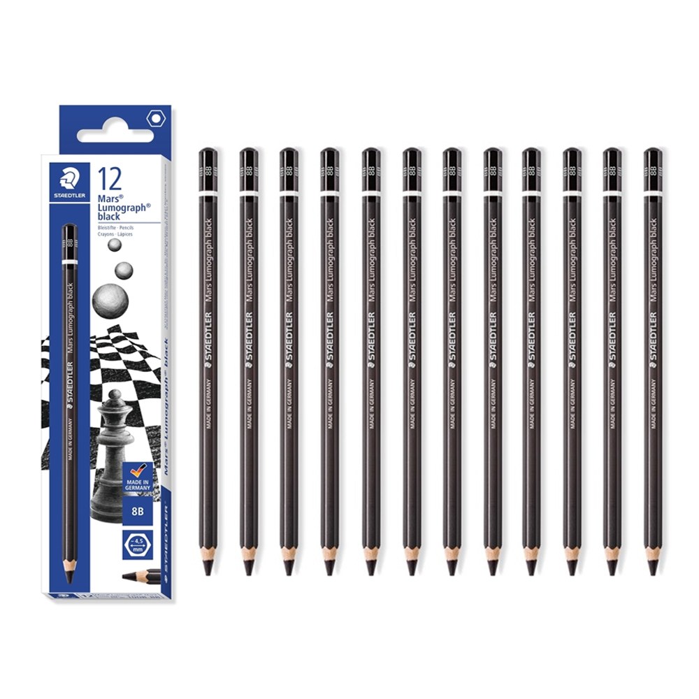 STAEDTLER 100B 마스 루모그라프 블랙 아티스트 연필(12자루) 14,200원