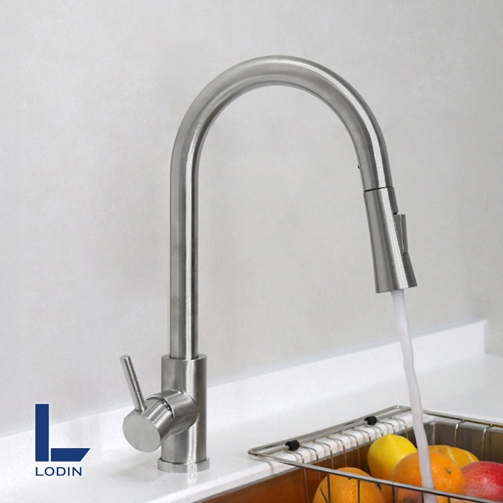 로딘 싱크대수전 거위목 주방수전 무광 SUS304 씽크대 수도꼭지 교체 ODIN-261 28,500원