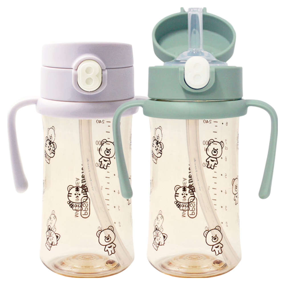 [새지않는 빨대컵]베베락 PPSU 원터치 빨대컵 270ml 2P, IWA 빨대컵 270(라벤더1P+딥그린1P), 270ml, 1개 39,500원