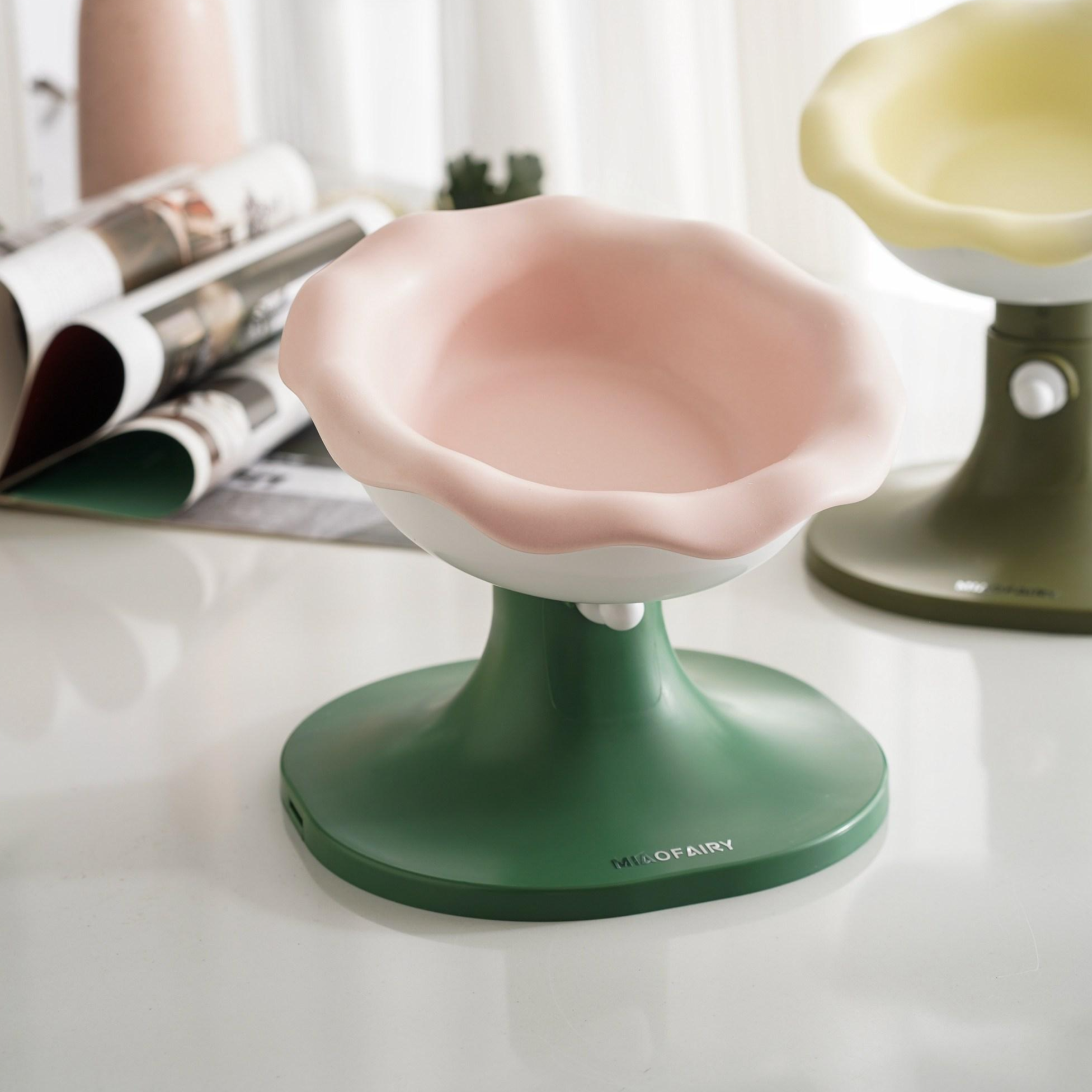 팔업 데이지 반려동물 높이조절 밥그릇 물그릇, 플라워 핑크, 1개 22,040원