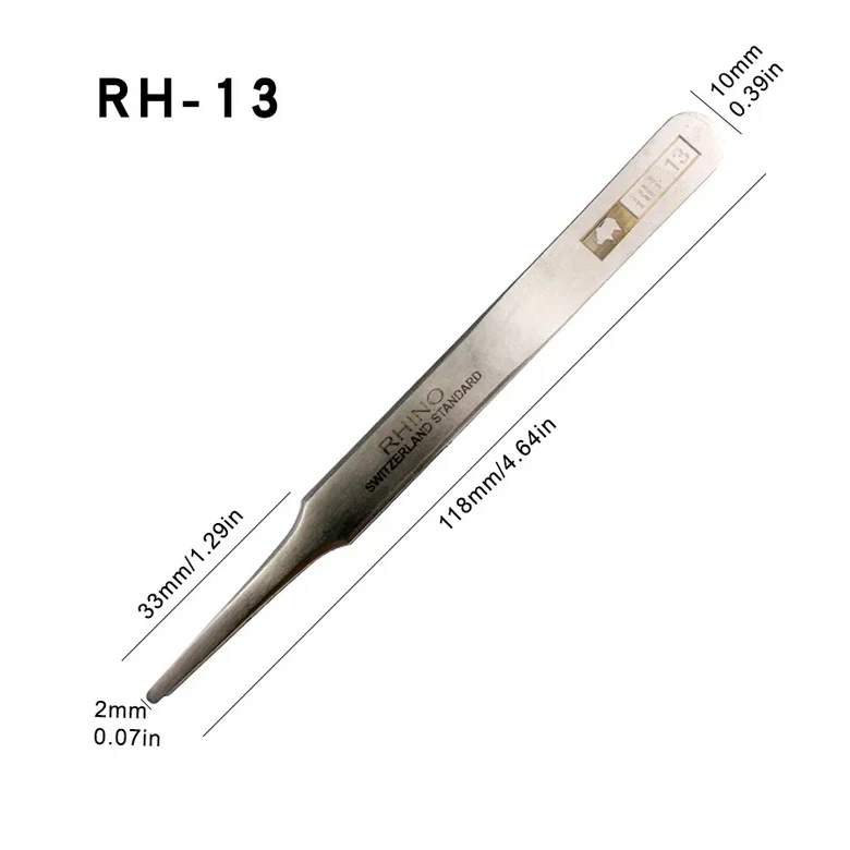 일본 RHINO RH 시리즈 정밀 핀셋 RH-10 - 초강력, 초고강도 |   시계/휴대폰 수리 및 소형 물건 취급에 적 12,400원