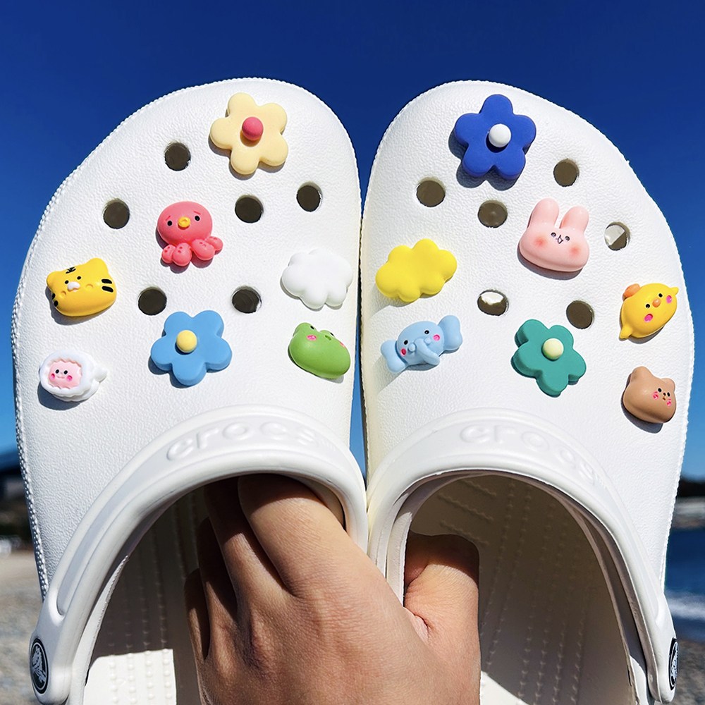 동행 귀여운 문어 파츠 동물 구름 꽃 세트 14pcs 귀여운 캐릭터 신발 장식 DIY 악세사리, 14세트, 멀티 7,800원