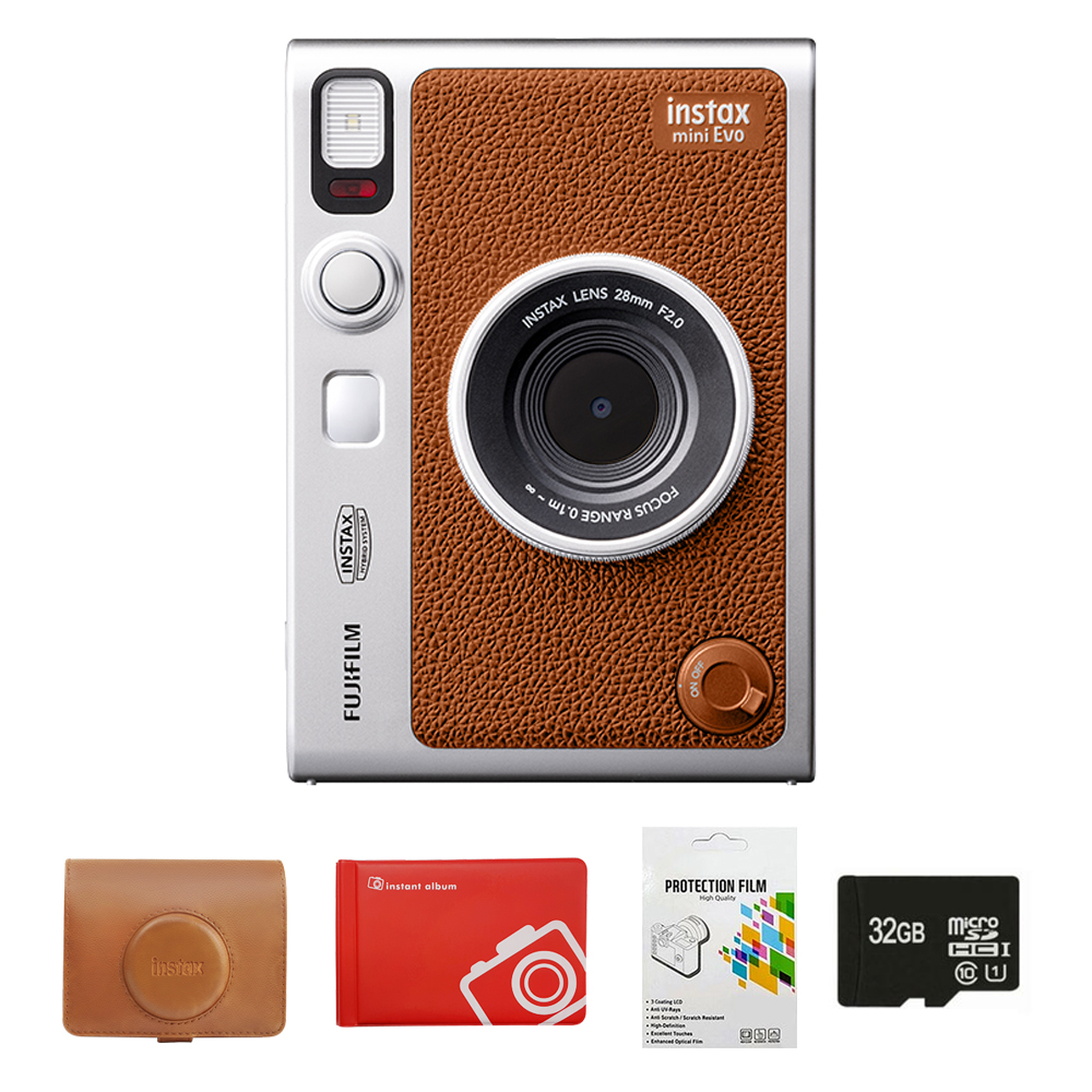 인스탁스 미니 에보 즉석카메라 브라운 + 가로형전용케이스 브라운 + 오리진미니앨범 랜덤발송 + 32GB메모리카드 + 보호필름 세트 FI038 328,000원