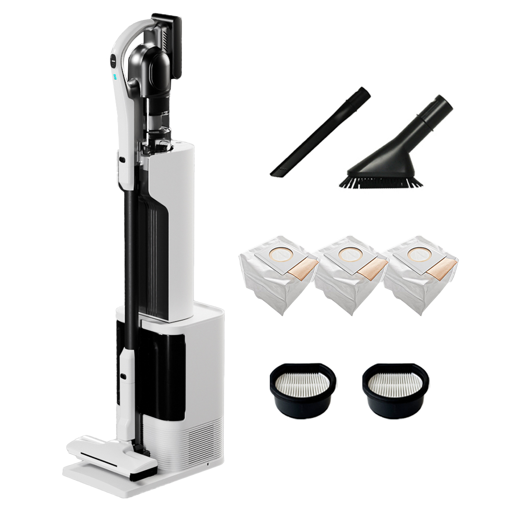 최신형 차이슨 AI 자동 충전 먼지 비움 올인원 스마트 타워 무선청소기, AI TOWER 청소기, 화이트 190,000원