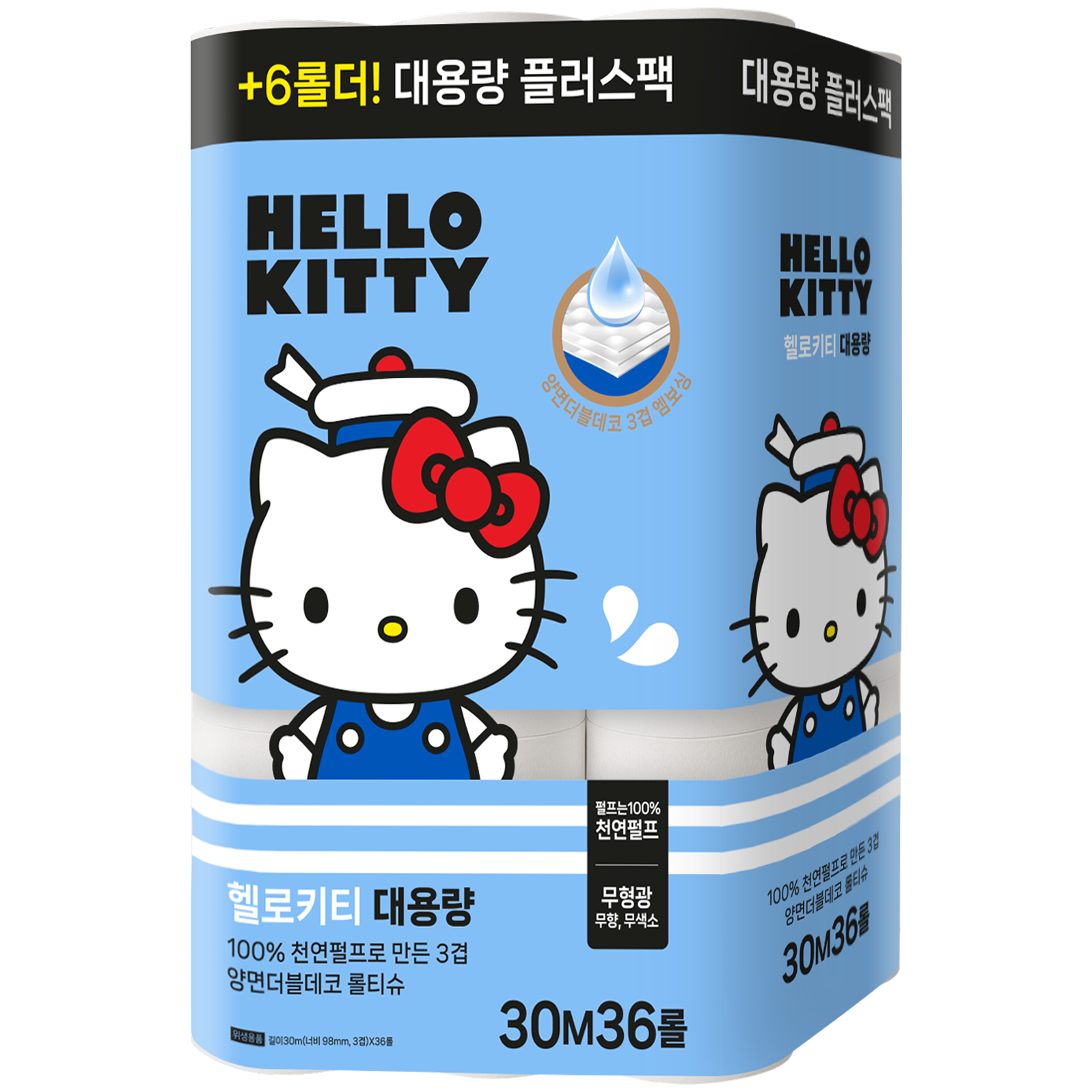 헬로키티 대용량 플러스팩 롤 화장지 18,300원
