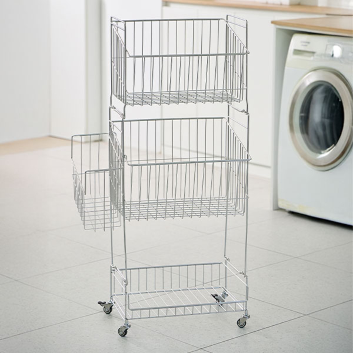 엘레바 스텐 빨래바구니 세탁 대형 3단 올스텐 이동식 154,000원