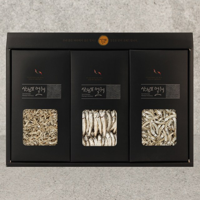 [오초록] 남해 삼천포 멸치 선물세트 2호 / 소멸350g+중멸350g+대멸350g, 1, 350g 54,900원