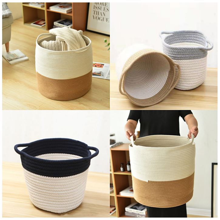 양드레 Soft 패브릭 바구니 장난감 보관 손잡이 인테리어소품 다용도 바스켓, 그레이, 1개 9,900원