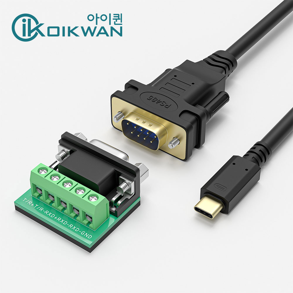 USB/DB9F TO RS485/RS422 시리얼 케이블1.8M 컨버터(정품 FTDI FT232+MX485 칩사용)(대량 주문제작 가능), 1개, DB9F - RS485/RS422(C타입 블랙1.8M) 20,500원