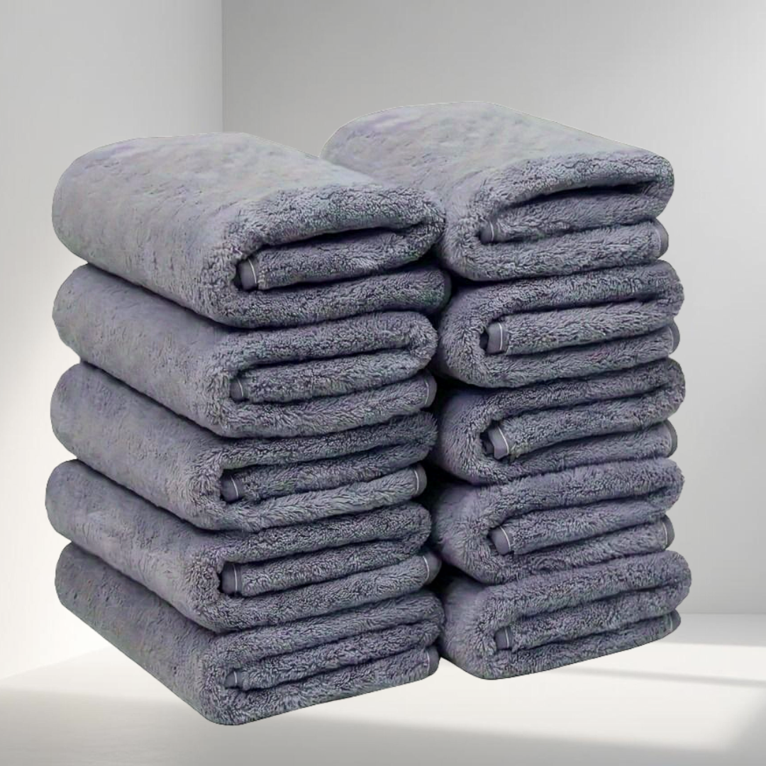 흡수력 좋고 빠른 건조 탄탄하고 먼지 없는 극세사 수건 10p 세트 19,500원