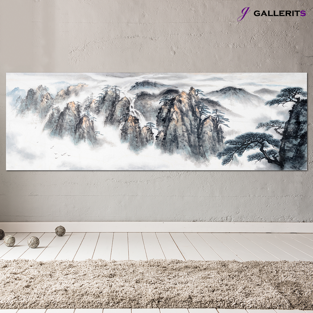 갤러리츠 수묵화 산그림 동양화 풍경화 거실 안방 침실 풍수 인테리어 집들이 가게오픈 선물 55,950원