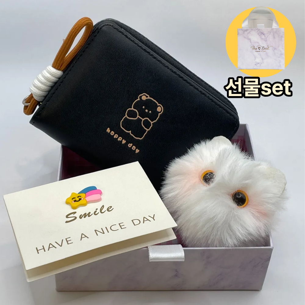 케이옵티마 여성반지갑 선물set 학생지갑 키링세트 10대여자학생 반지갑 생일선물세트 19,800원