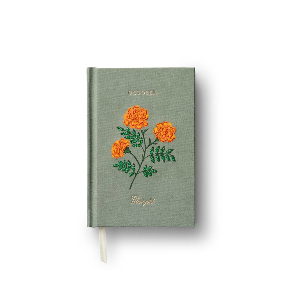 라이플페이퍼 탄생월 미니 자수 노트 10월, 단품 53,000원