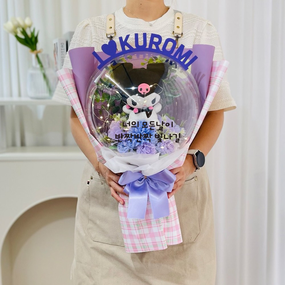 러블리팜 사랑스러운 산리오 매직벌룬 꽃다발+레터링토퍼+LED조명 세트 41,900원