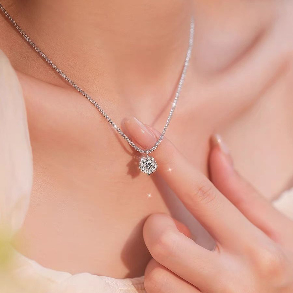 FANSYLI 여성용 모이사나이트 1캐럿 목걸이 0429F02 13,830원