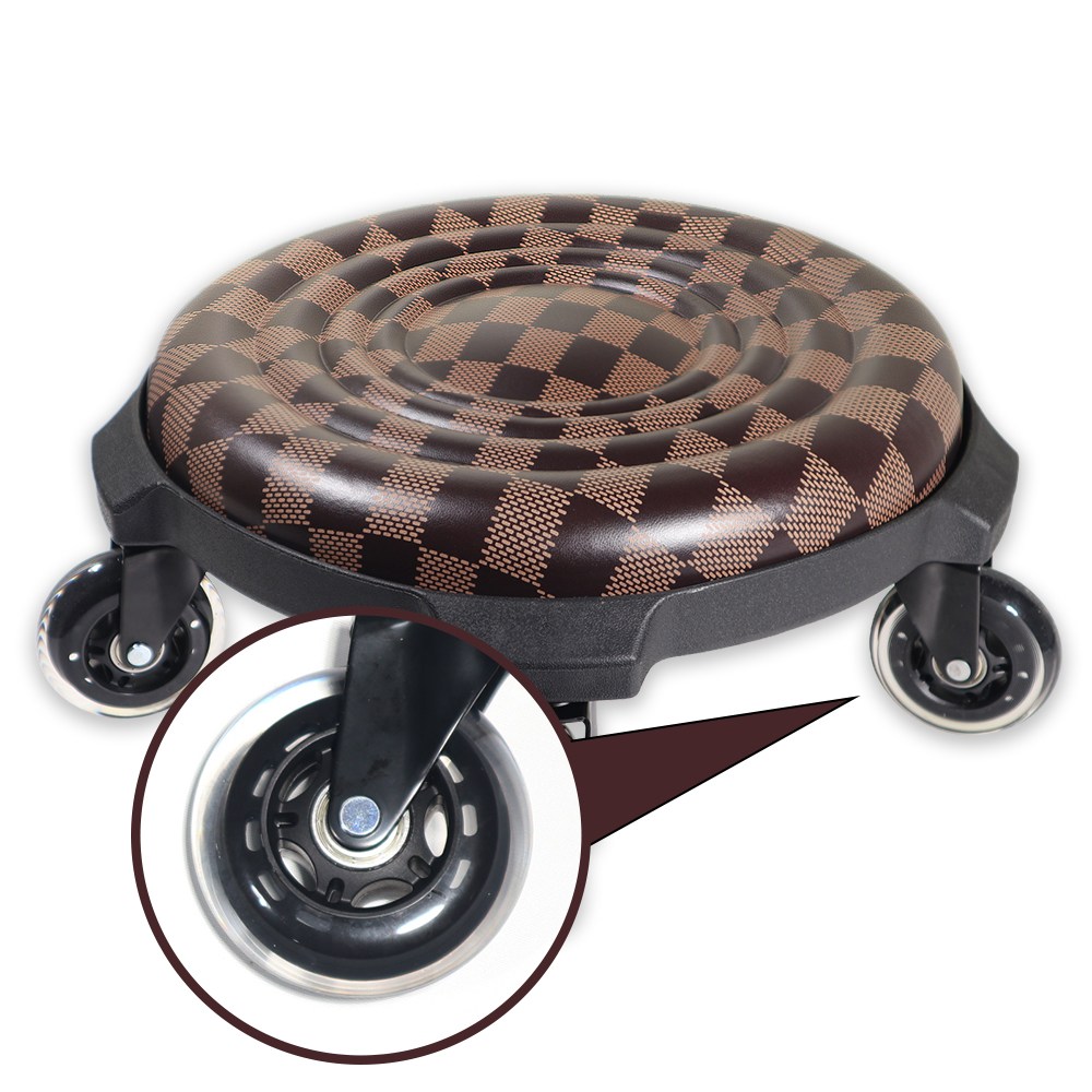 뷰티다모아 (14cm) 앉은뱅이 작업 의자 (2.5인치) 무소음 우레탄 베어링 바퀴 체크브라운, 1개, 체크브라운 28,500원