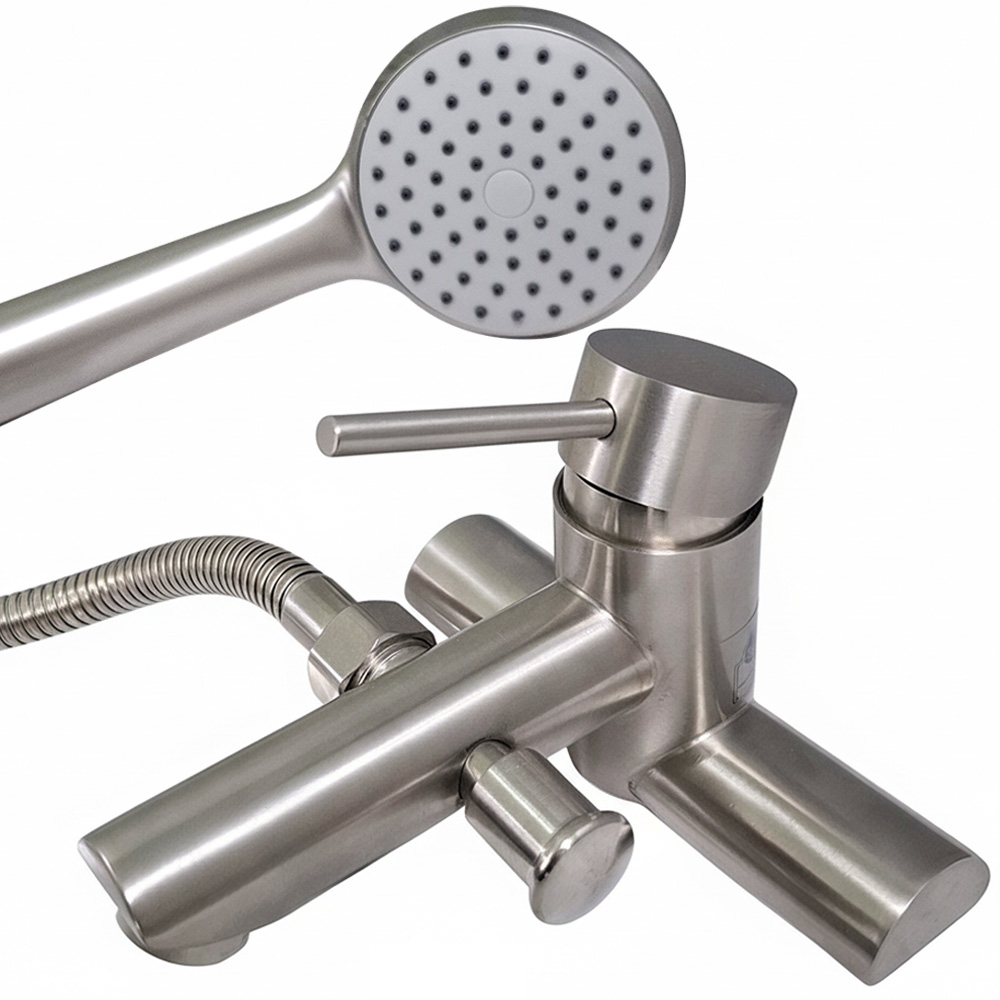 세면대 샤워기 겸용수전 2홀 무광 스텐 샤워겸용 KC KS인증 욕실 수도꼭지 33,850원