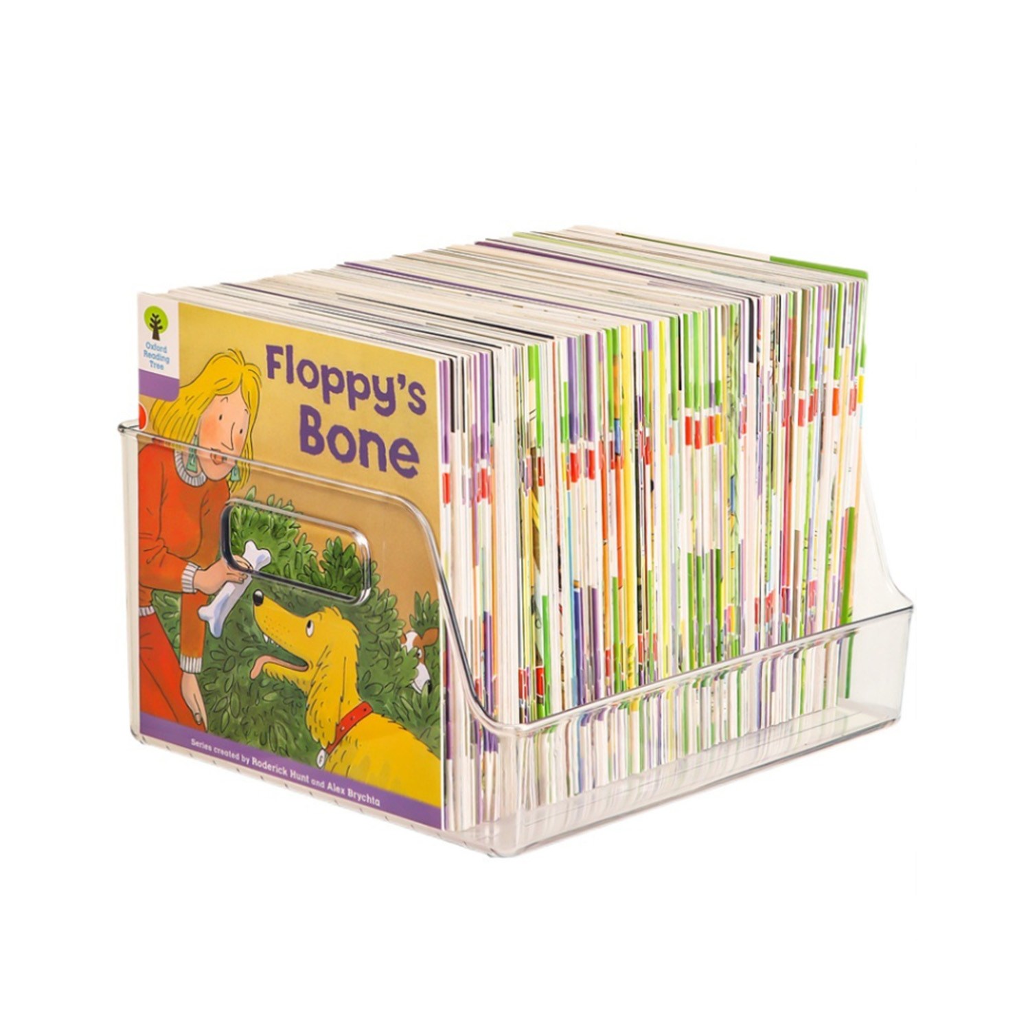 투명 ORT 손잡이 책 정리함 수납함, 1개, 투명 9,100원