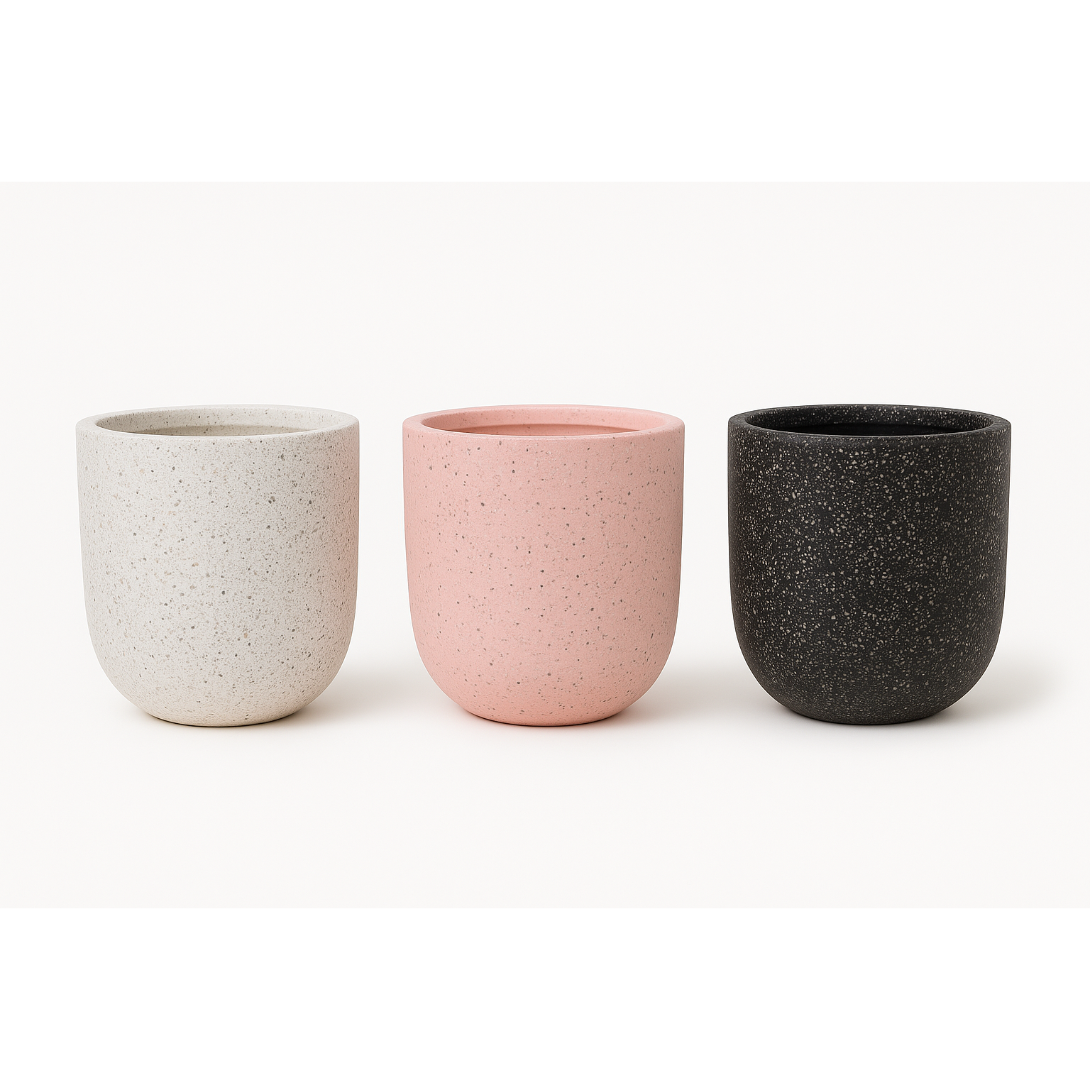 모던레시피 테라조 폴리스톤 원형 대형 화분 / 소 중 대형 모던 감성 인테리어 디자인, 1개, 화이트 43,900원