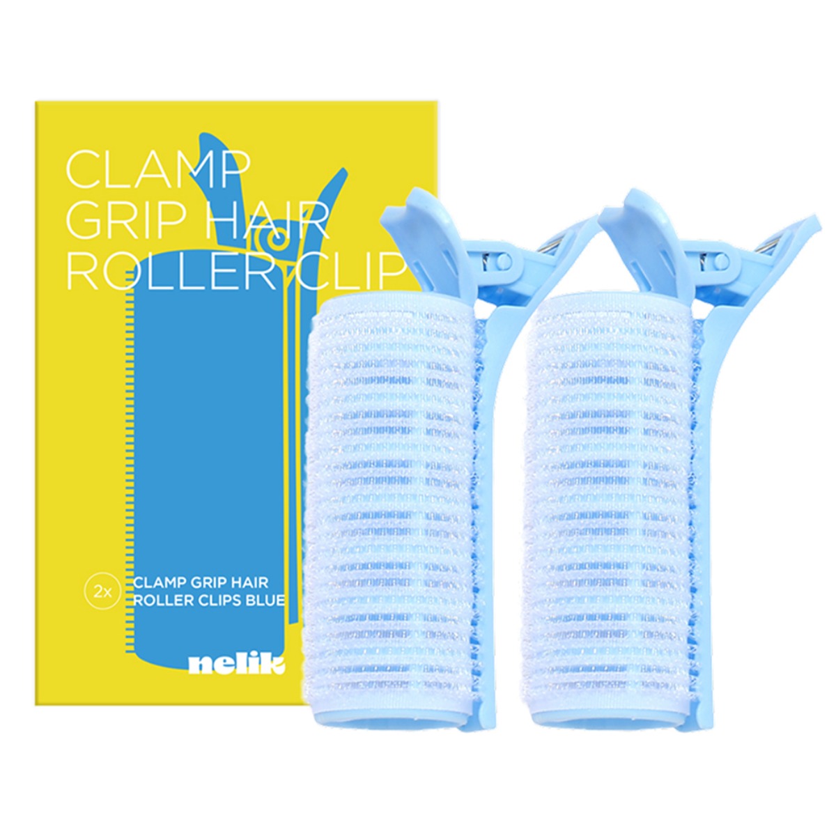넬릭 앞머리 뿌리볼룸 단면 헤어 롤 집게 2p, 2개, 블루 5,000원