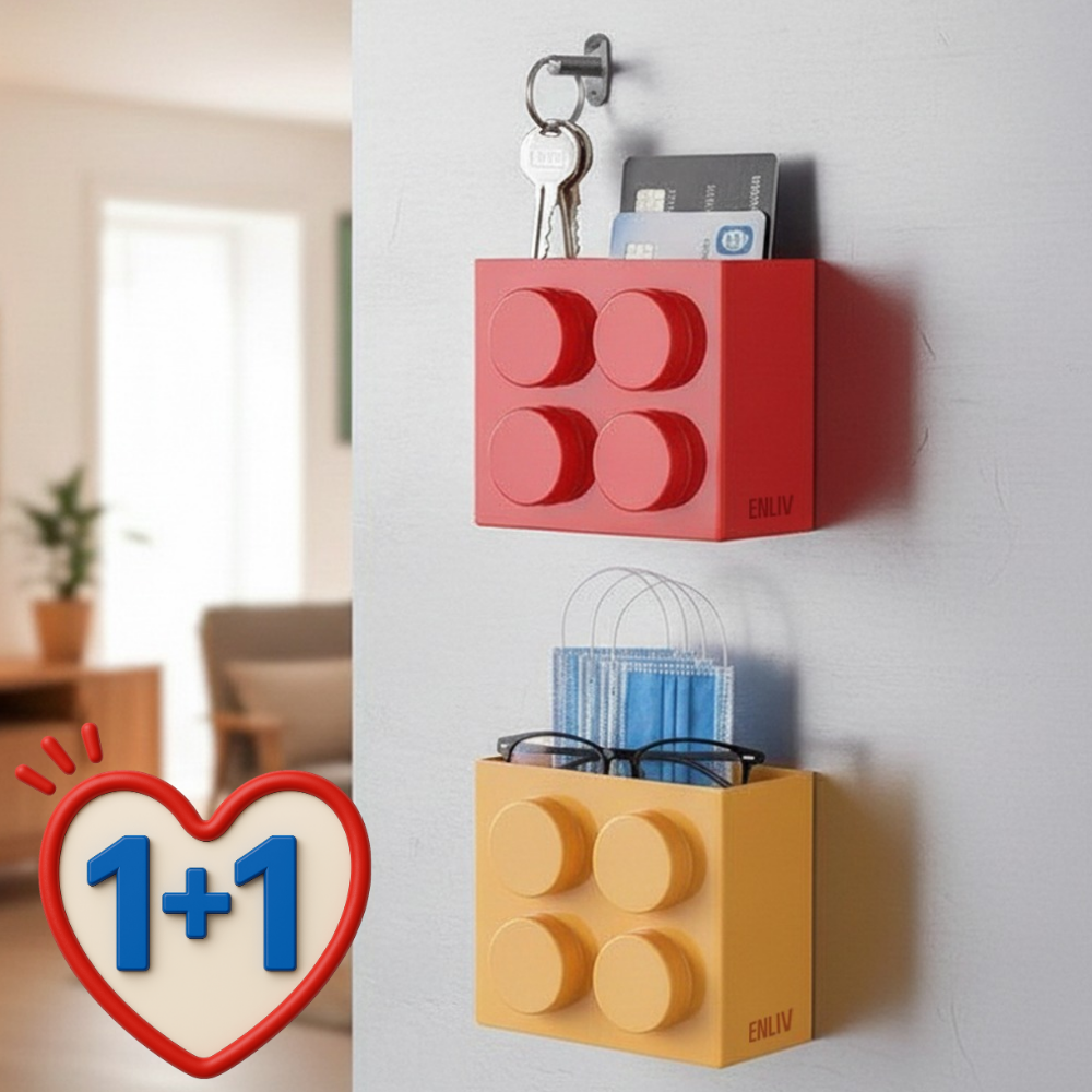 엘니브 냉장고 현관문 자석 수납함, 옐로우 + 레드, 1개 10,000원